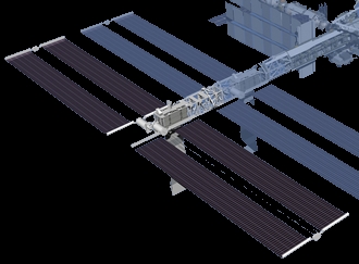 ISS mit neuem S6 Truss Segment